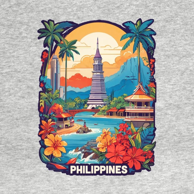 Vintage Travel Philippines Design by huefinder